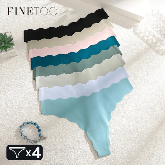 FINETOO 4Pcs Ultra Soft Seamless Underwear
