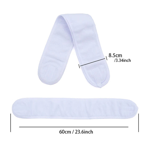 Adjustable Women’s Spa Facial Yoga Headband – Soft Toweling Hair Makeup Accessory