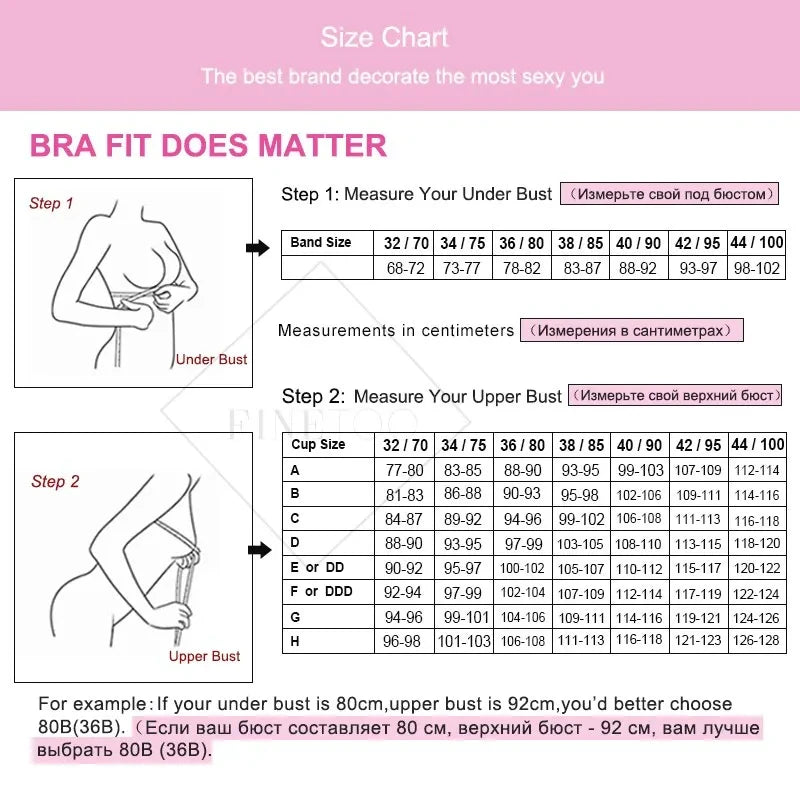 FINETOO Front Closure Strapless Bra