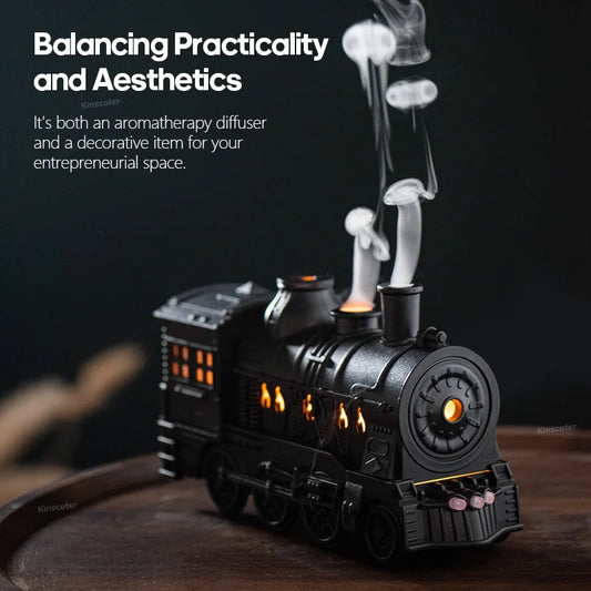 Mini Train Shape Aroma Essential Oil Diffuser with Light and Remote Control