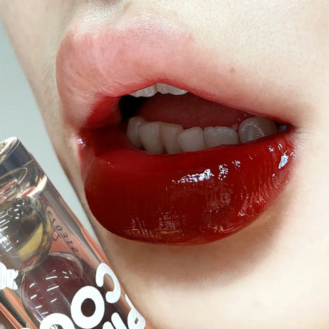 Punk Juice Red Lipgloss - Waterproof Black Mirror Glass Lip Glaze