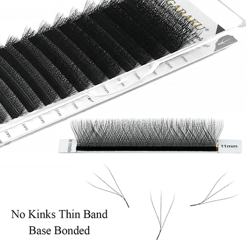NAGARAKU 3D W Shape L LU Curl Premium Soft Light Natural Lashes