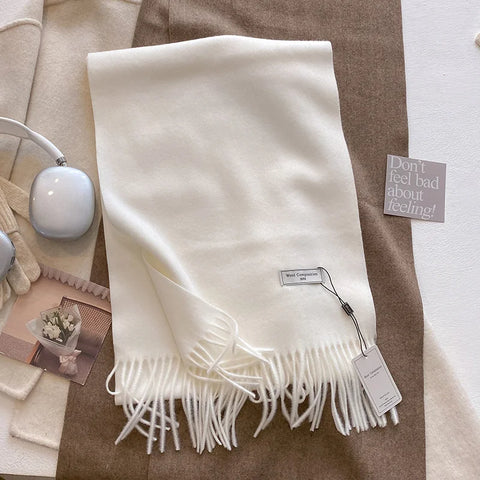 Luxury Winter Wool Cashmere Scarf for Women