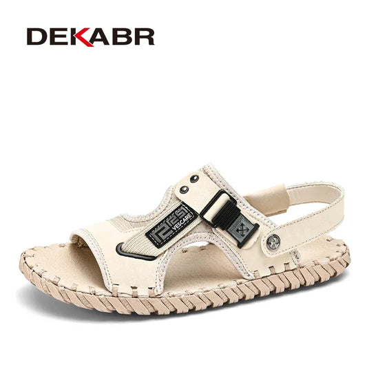 DEKABR Sommermode Hausschuhe aus PU-Leder 
