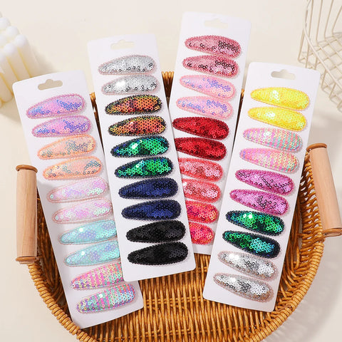10 stuks/set Koreaanse feestpailletten BB-clips - handgemaakte haaraccessoires voor kinderen