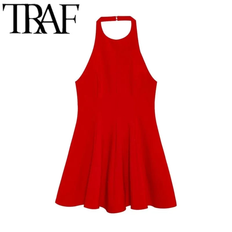 TRAF 2025 Women's Sleeveless Midi Dress