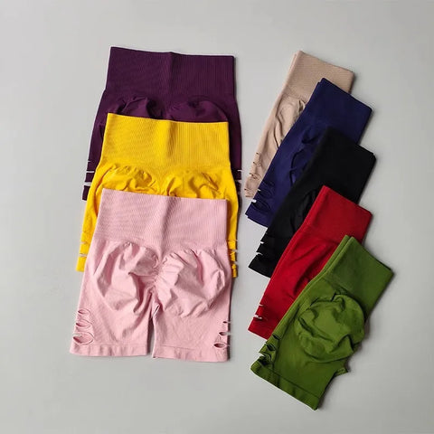 Nepoagym Nahtlose Yoga-Shorts für Damen mit verstecktem Scrunch