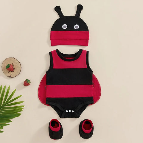 4-Piece Ladybug Costume Set for Newborns