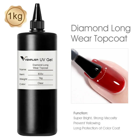 #809 Super Quality 1KG No Wipe Top Coat Primer Base Coat UV Gel