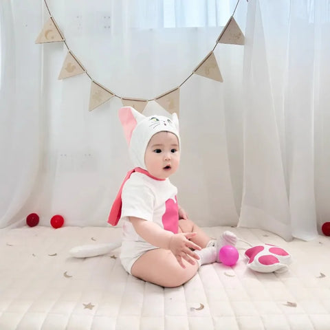 Summer Baby Romper - Cute Cat Outfit for Infants