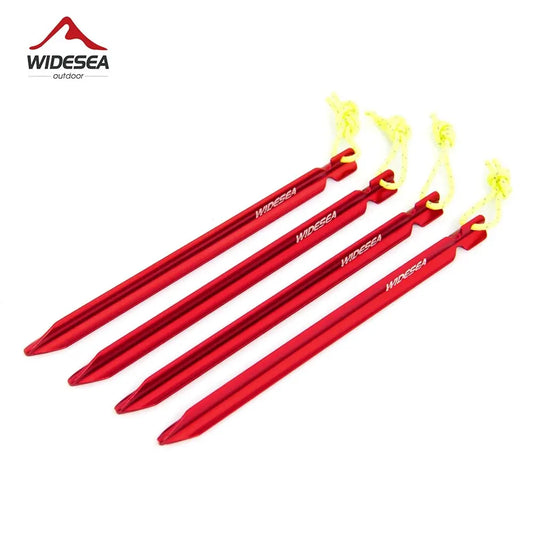 Widesea 4pc Camping Tent Pegs Stakes for Hard Snow - Essential Outdoor Gear for Adventures