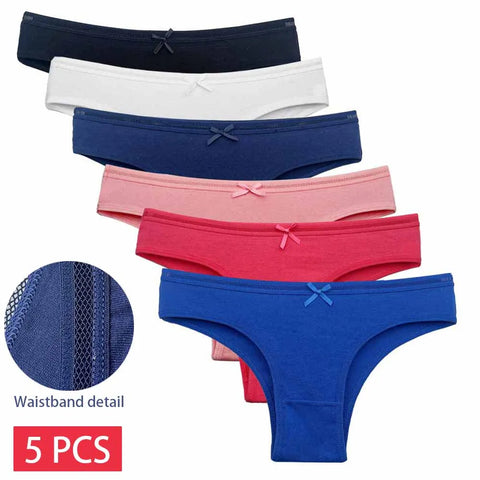 5 PCS Cotton Panties Set for Women - Comfortable Briefs in M-XL Sizes