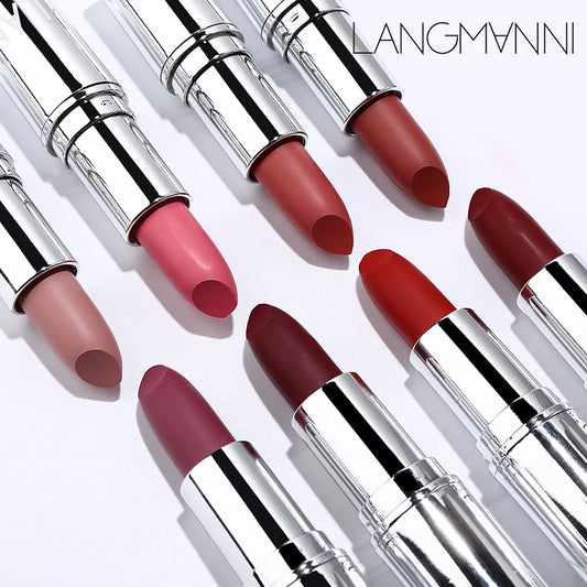 Langmani Silver Tube Matte Lipstick - 8 Colors