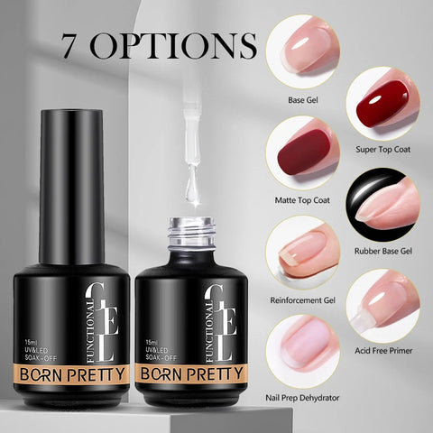 BORN PRETTY 15ml Function Gel Base Super Top Coat