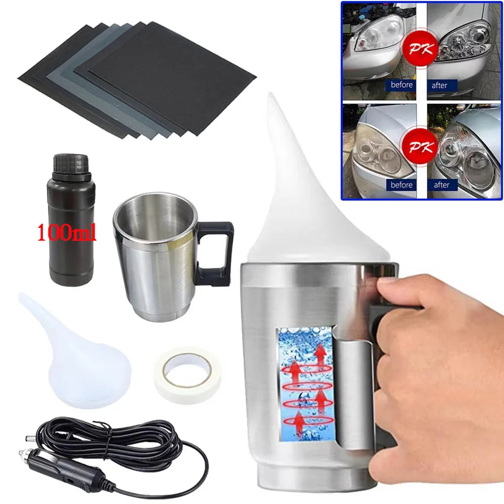 100ML Car Headlight Polishing Kit - Headlight Restoration Liquid Polymer Tool