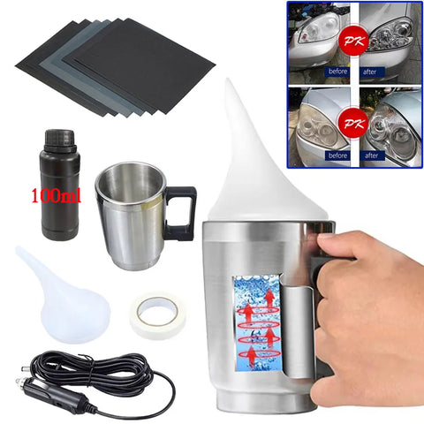 100ML Car Headlight Polishing Kit - Headlight Restoration Liquid Polymer Tool