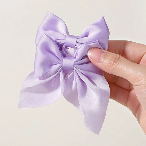 LOVEKIKI 2PCS Strik Meisjes Paardenstaart Haarspeld - Stijlvolle en Veelzijdige Haaraccessoires 