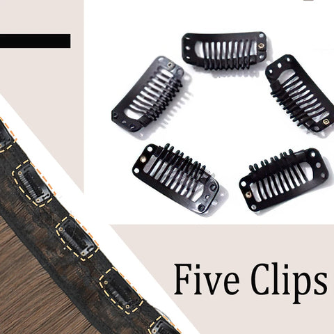 Long Straight Hairstyle 5 Clip Natural Hair Extension