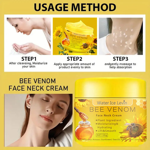 Bee Venom Neck Cream for Moisturizing and Firming Skin