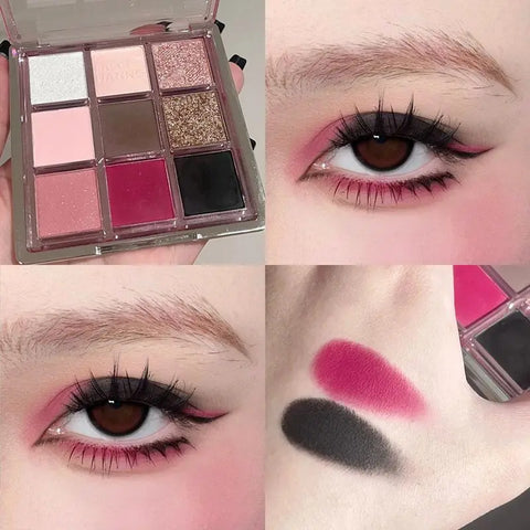 9 Colors Eyeshadow Palette - Sweet Cool Girls Punk Smokey Eye Makeup
