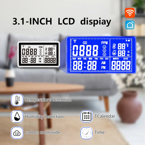 3 In 1 Wifi Smart Tuya Thermometer and Humidity Meter