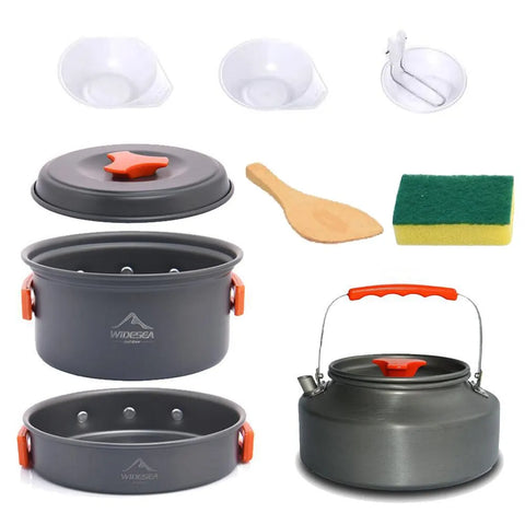 Widesea Camping Tableware Outdoor Cookware Set - Essential Gear for Hiking, Picnics, and Travel