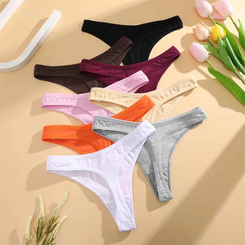 3Pcs Cotton Seamless Panties Set for Women