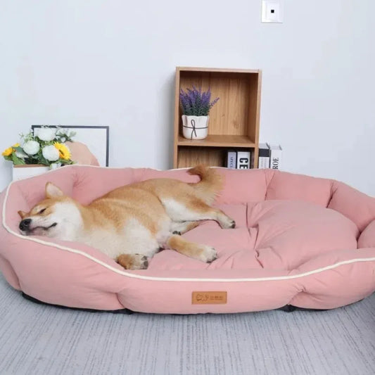 Cozy Dog Sofa Big Bed for Small Breeds - Fluffy Pet Accessory and Cushion