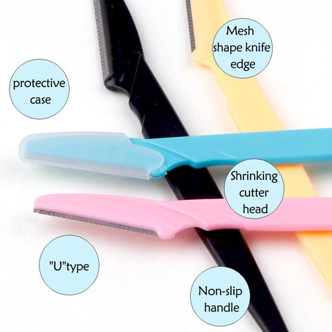 Portable Eyebrow Trimmer - 3/4/10Pcs Safety Blade Shaver for Women