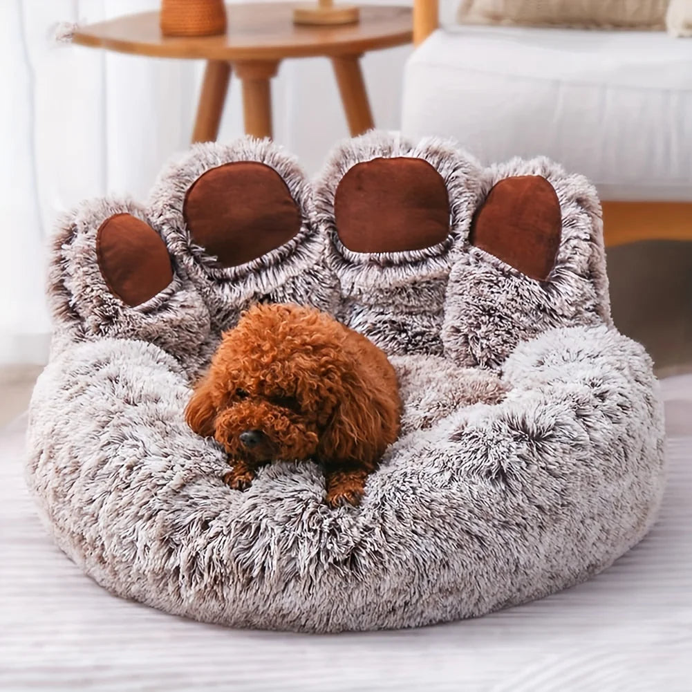 Cute Bear Paw Shape Pet Sofa - Cozy and Comfortable Dog Bed for All Sizes