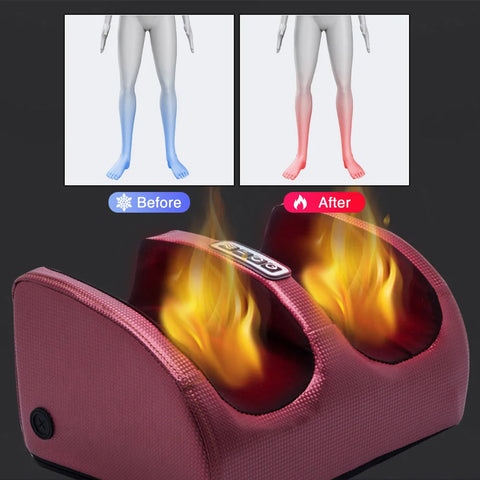 Electric Foot Massager with Heating Therapy - Shiatsu Kneading Roller for Relaxation and Pain Relief