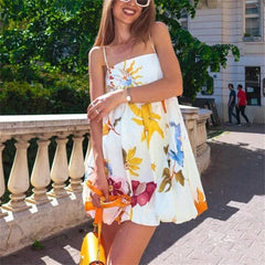 MUJER Print Slip Mini Dress for Women