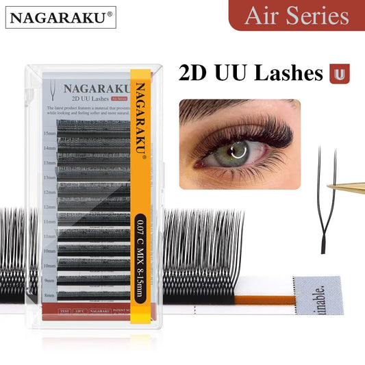 NAGARAKU U Shape YY 2D UU Soft Light Natural Eyelash Extensions