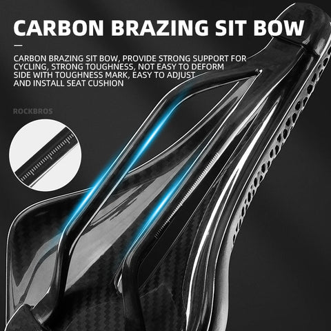 ROCKBROS Ultralight Bicycle Saddle - 3D Printing Integrated Zonal Shock Absorption for Comfortable MTB/Road Bike Rides