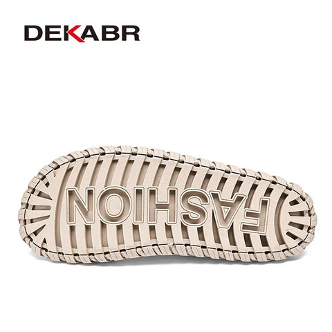 DEKABR Sommermode Hausschuhe aus PU-Leder 