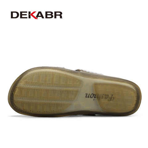 DEKABR Minimalistische leren sandalen voor heren 
