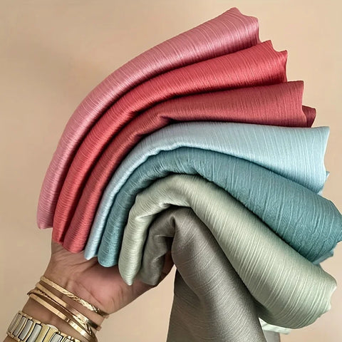 Premium Satin Crinkle Hijab Scarf