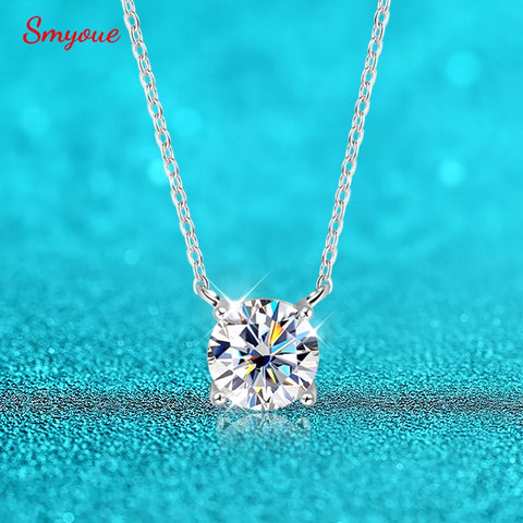 Smyoue Witgouden Moissanite Ketting voor Dames