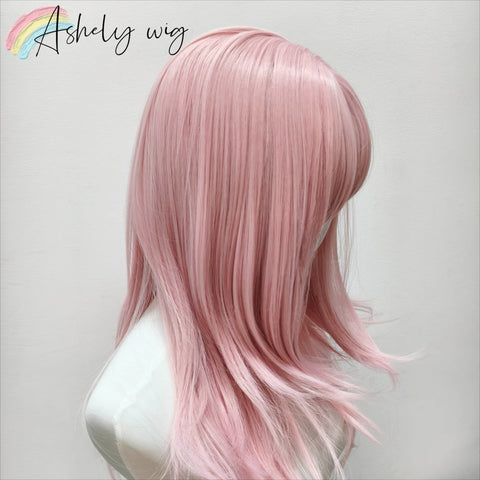 Ashley Pink Wig with French Bangs