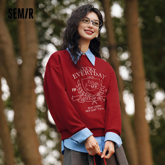 Semir Women’s Embroidered Sweatshirt - Fashionable Pullover