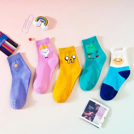 Cute Women's Socks Adventure Series - Comfortable Medium Socks