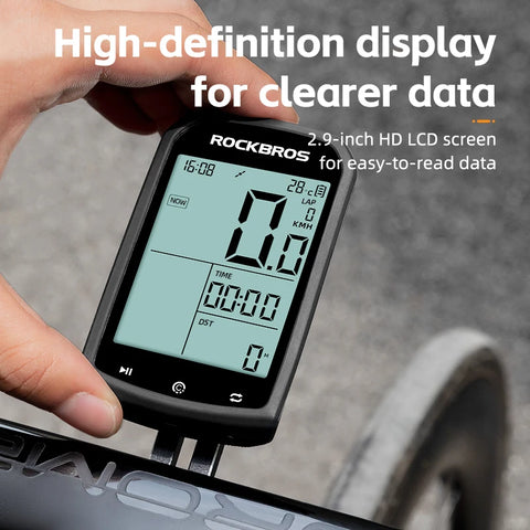 ROCKBROS Bicycle Computer GPS 5.0 - Waterproof Wireless Speedometer & Bike Accessories