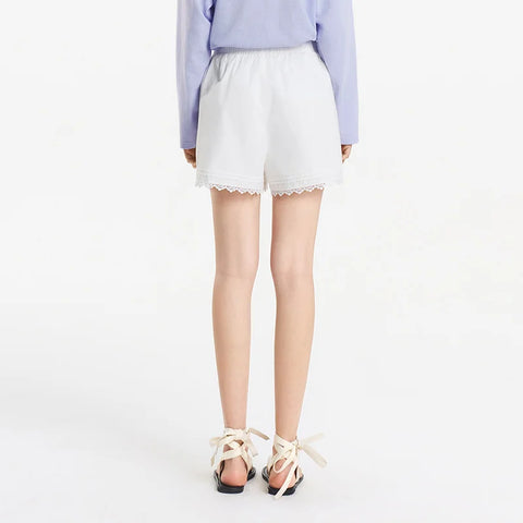 Semir Dames Casual Shorts met Kanten Rand 