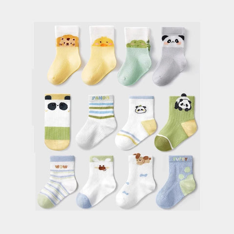 AIBEDILA Kids Soft Cotton Socks – 4 Pairs