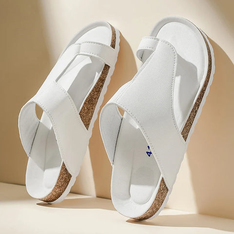 Slippers met kurken voetbed - Antislip zomersandalen