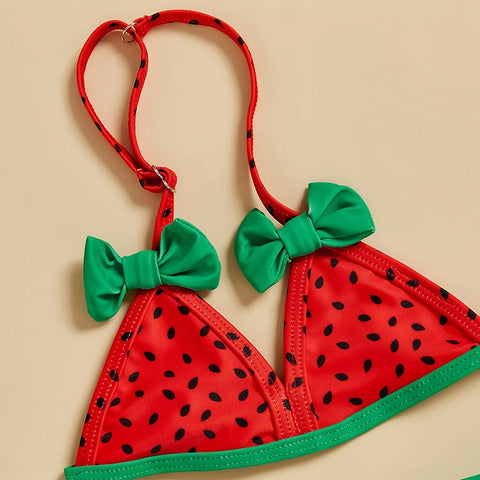Tregren 0-24M babymeisje watermeloen bikinibadpak