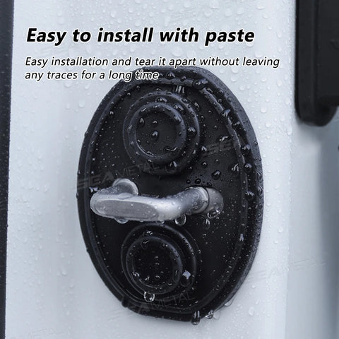 SEAMETAL 4pcs Silicone Car Door Lock Buckle Mute Cushion