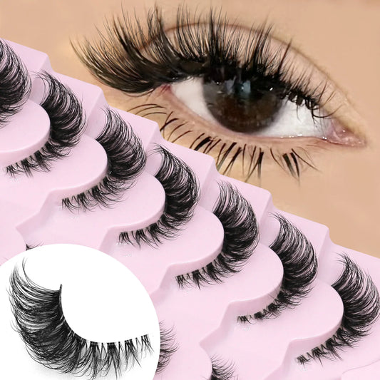 GROINNEYA Cat Eye False Eyelashes - 5/7 Pairs