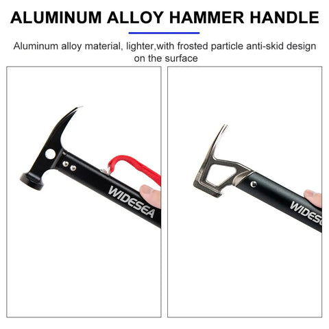 Widesea Camping Hammer - Stainless Steel Copper Outdoor Tent Peg Stake Mallet with Stake Puller