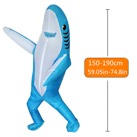 Cute Unique Standing Shark Inflatable Costume